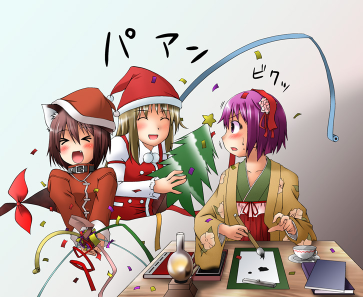 yakumo yukari, chen, and hieda no akyuu (touhou) drawn by kannazuki_hato