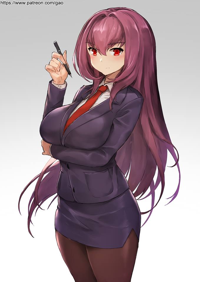 scathach (fate and 1 more) drawn by gao_(gaolukchup)