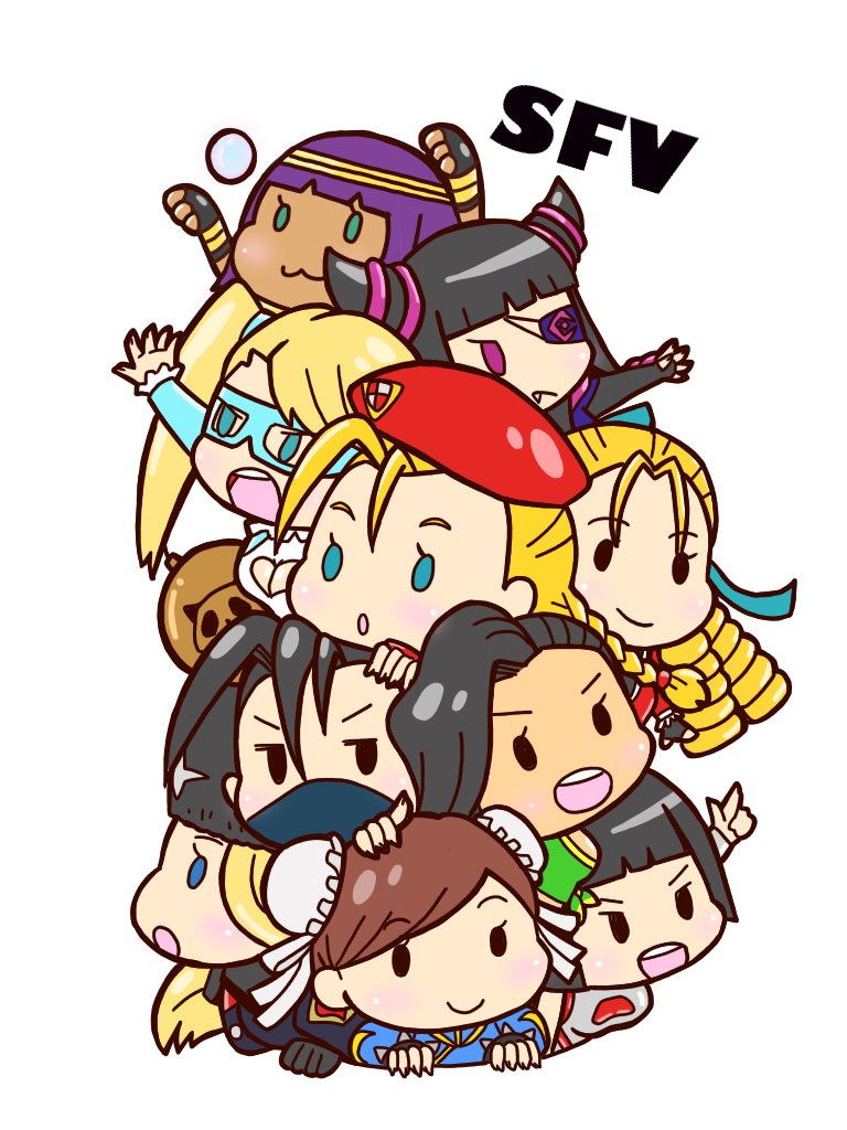chun-li, cammy white, han juri, rainbow mika, ibuki, and 5 more (street fighter and 1 more) drawn by genjimarup