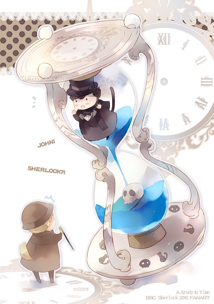 sherlock holmes and john hamish watson (the adventures of sherlock holmes and 1 more) drawn by mian_lang