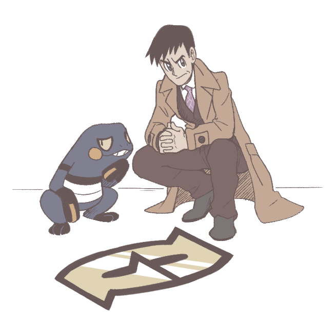 croagunk and looker (pokemon and 1 more) drawn by vergolophus