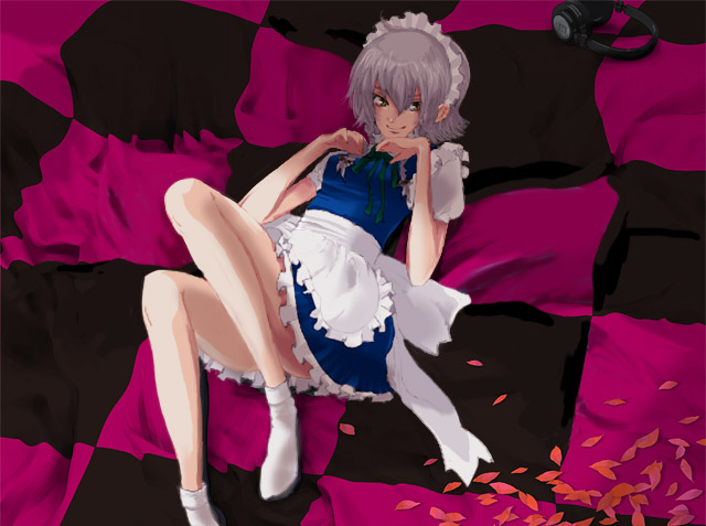 izayoi sakuya (touhou and 2 more) drawn by pochitama
