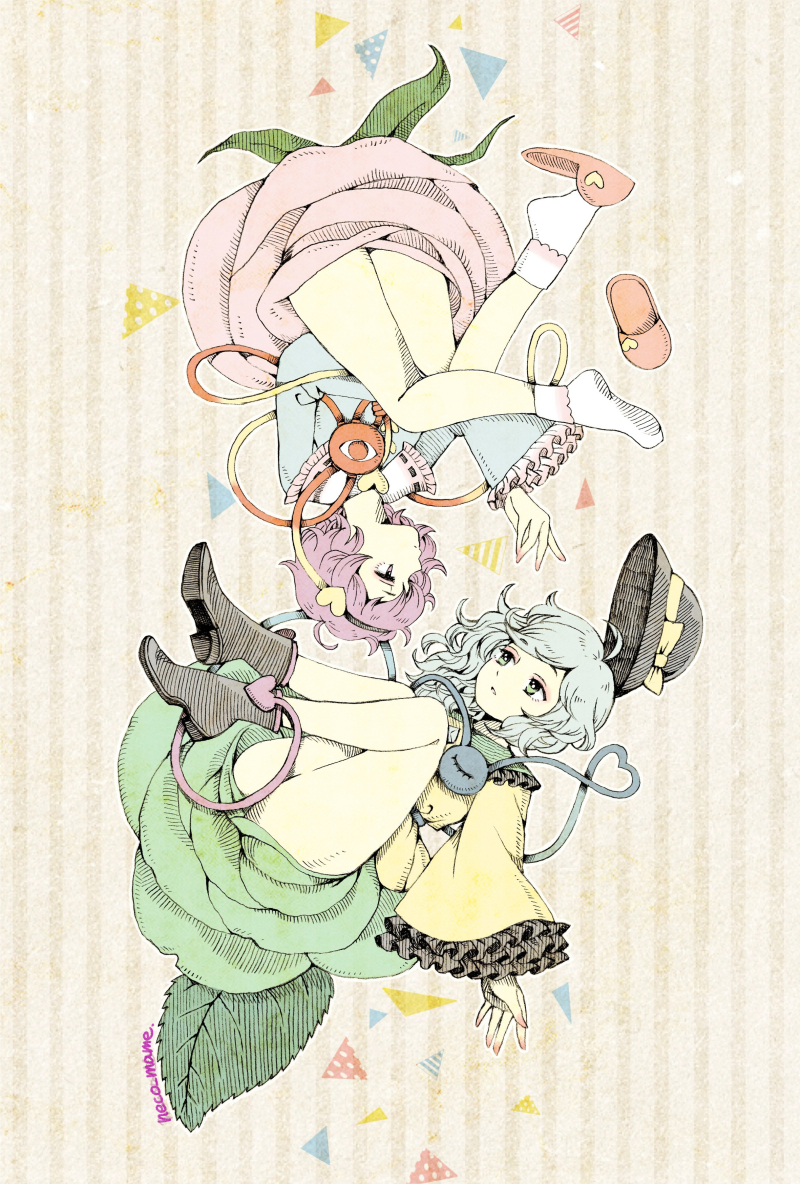 komeiji koishi and komeiji satori (touhou) drawn by takanashi_minato
