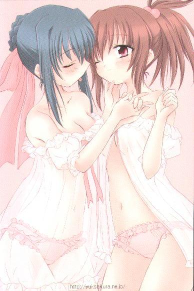 aoi nagisa and suzumi tamao (strawberry panic!) drawn by mizuki_takehito