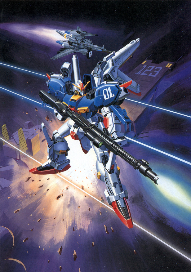 zeta plus and s gundam (gundam and 1 more) drawn by ishibashi_ken'ichi