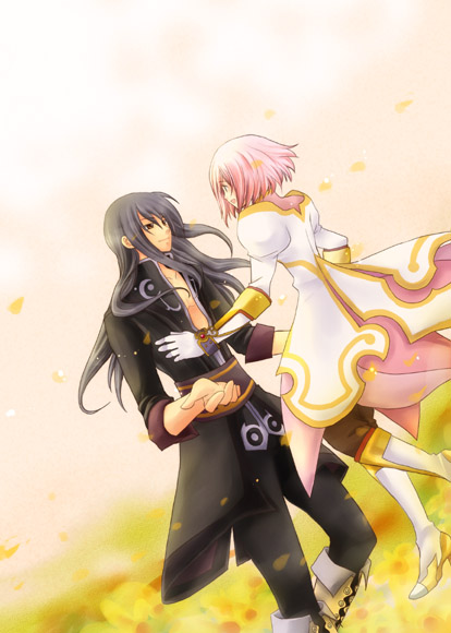 yuri lowell and estellise sidos heurassein (tales of and 1 more) drawn by mochi_(tukimo)