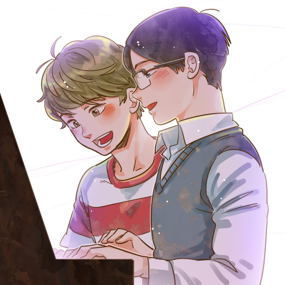 kawabuchi sentarou and nishimi kaoru (sakamichi no apollon) drawn by tatsumi_(pixiv_98585)
