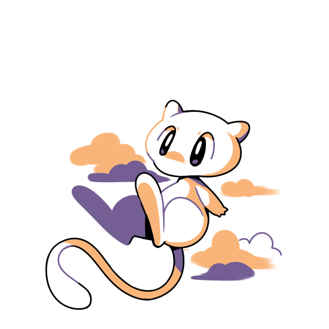 mew (pokemon and 1 more) drawn by rumwik