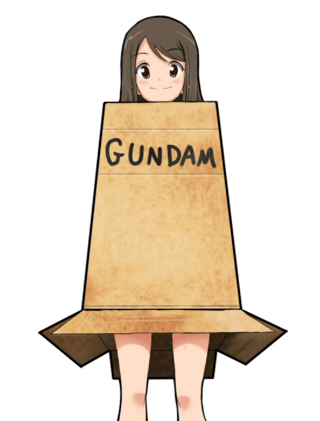cardboard box gundam (original and 1 more) drawn by seven_(harida)
