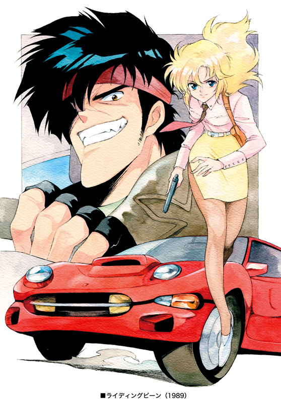 bean bandit and rally vincent (riding bean) drawn by agahari