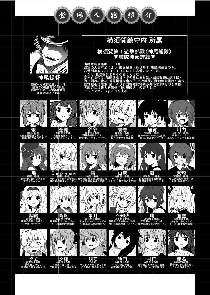 admiral, kaga, shimakaze, hibiki, shigure, and 20 more (kantai collection) drawn by yua_(checkmate)