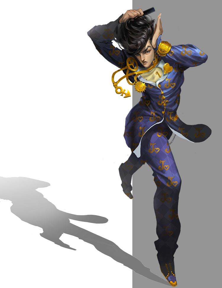 higashikata josuke (jojo no kimyou na bouken and 1 more) drawn by dao_cao