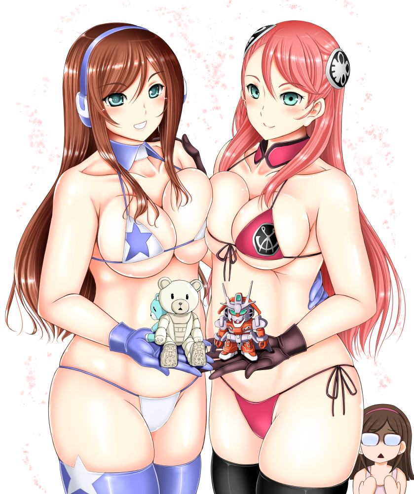kousaka china, kamiki mirai, aida rayhunton, g-arcane, and beargguy f (gundam and 3 more) drawn by otone