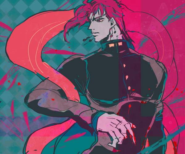 kakyoin noriaki (jojo no kimyou na bouken and 1 more) drawn by ichirinhna