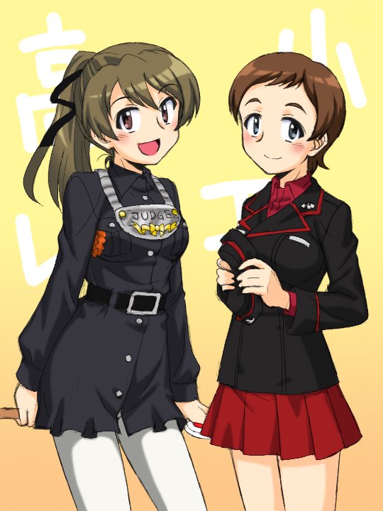 kojima emi and takashima remi (girls und panzer) drawn by oosaka_kanagawa