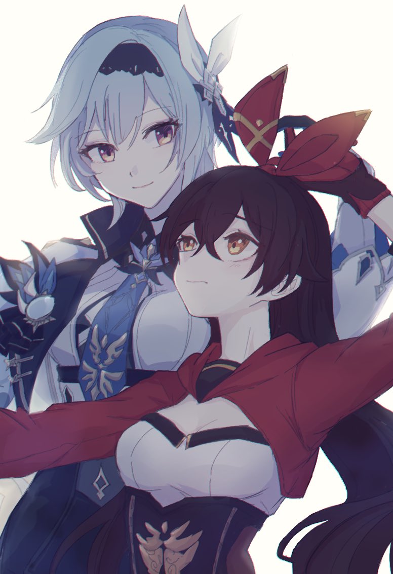eula and amber (genshin impact) drawn by pineapple_drin