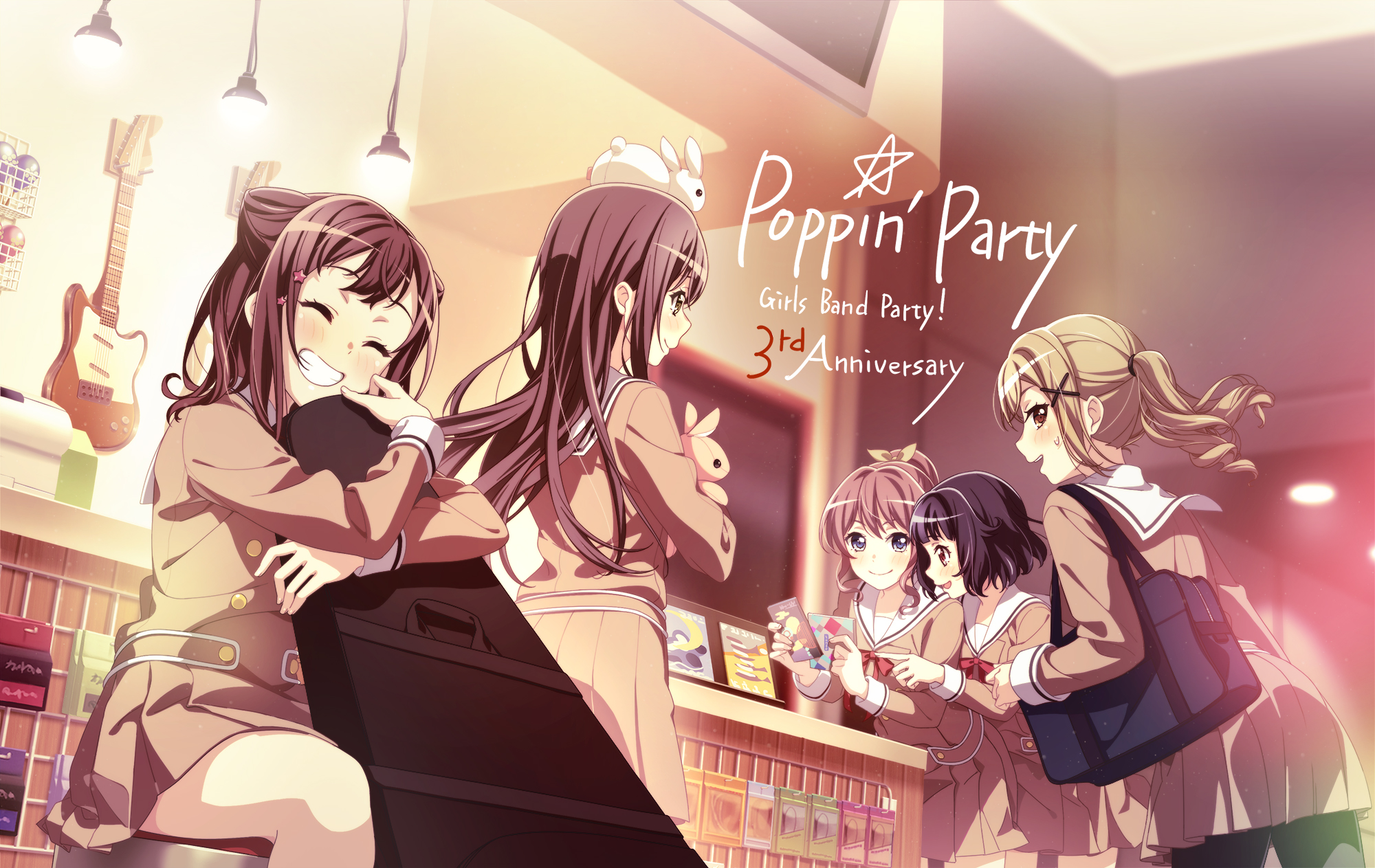 Ichigaya Arisa Toyama Kasumi Yamabuki Saaya Hanazono Tae And Ushigome Rimi Bang Dream Danbooru