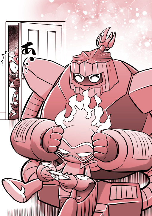 thunder bomber, flame bomber, and grand bomber (bomberman and 1 more) drawn by saboten7