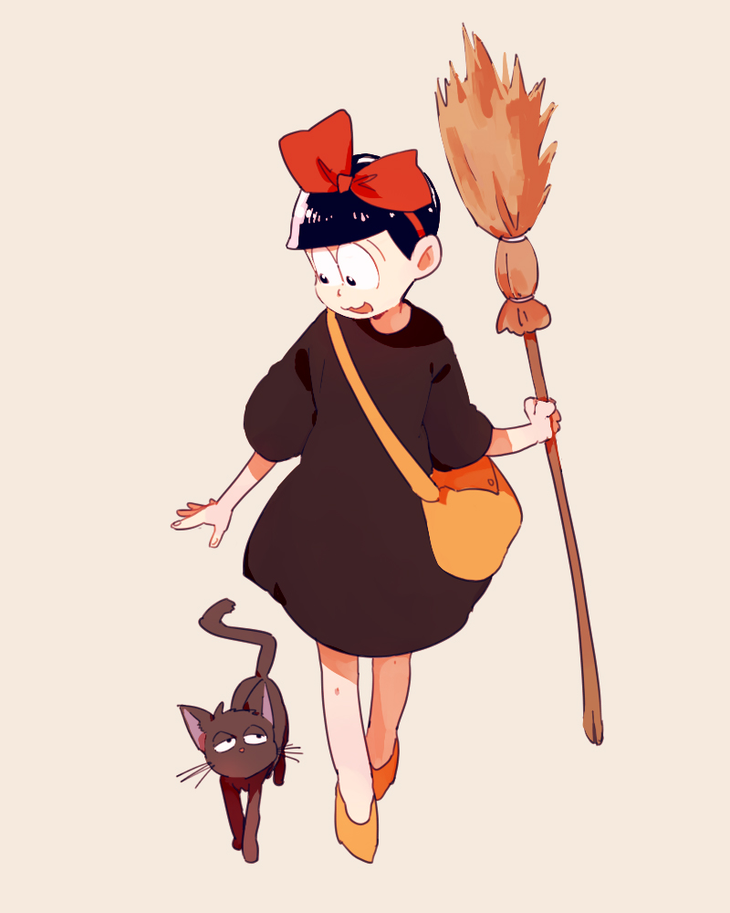 matsuno ichimatsu, matsuno todomatsu, kiki, and jiji (osomatsu and 4 more) drawn by lya_(16335575)