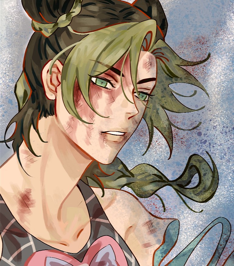 kujo jolyne (jojo no kimyou na bouken and 1 more) drawn by jo_jun