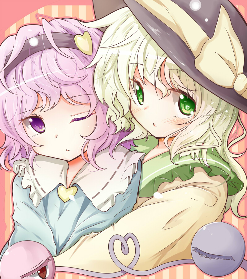 komeiji koishi and komeiji satori (touhou) drawn by taka_(taka_wo_kukuru)