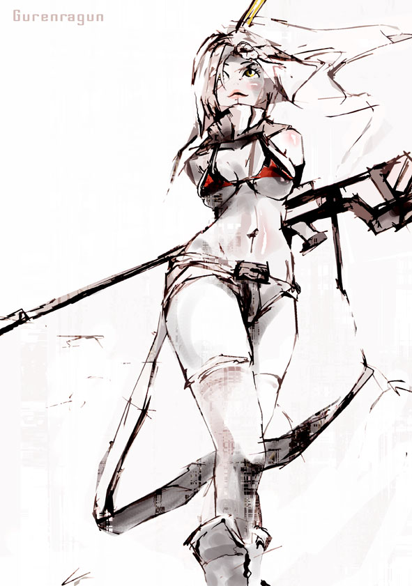 yoko littner (tengen toppa gurren lagann) drawn by pirukyuru