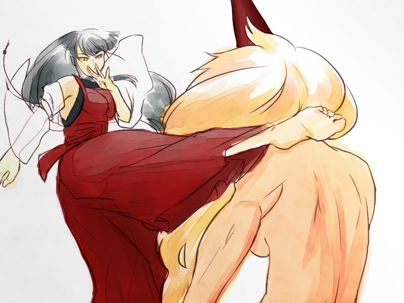 hoshiguma yuugi and sendai hakurei no miko (original and 2 more) drawn by sasakure_joushi