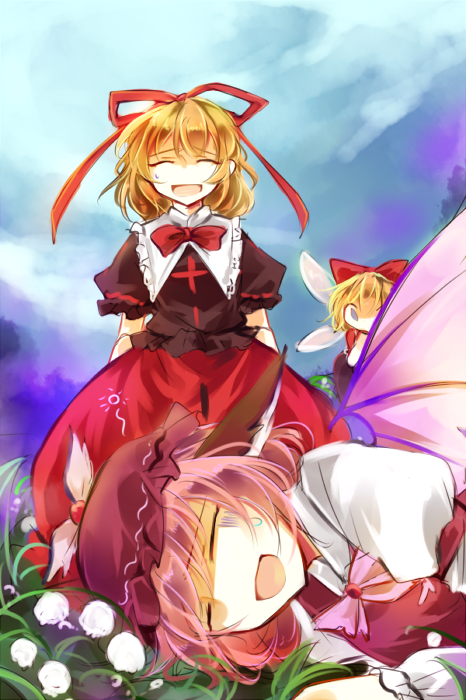 mystia lorelei, medicine melancholy, and su-san (touhou) drawn by kutsuki_kai