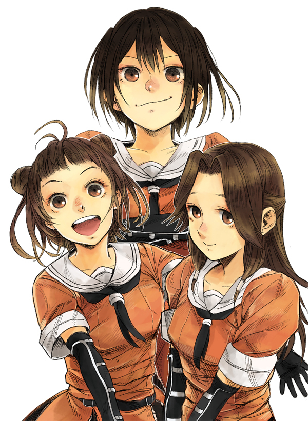 sendai, naka, and jintsuu (kantai collection) drawn by hiro_(chumo)