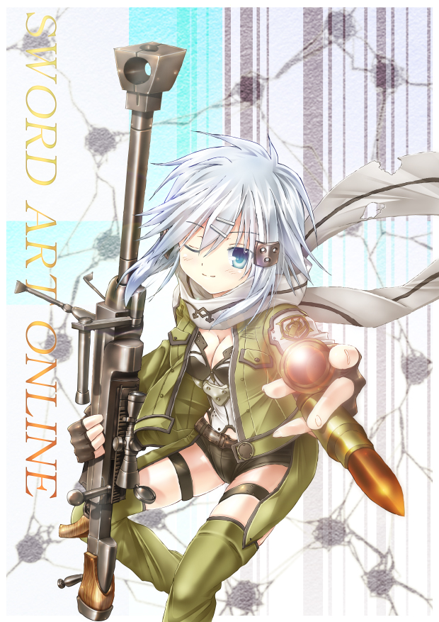 sinon (sword art online) drawn by shion_(kawasemi)