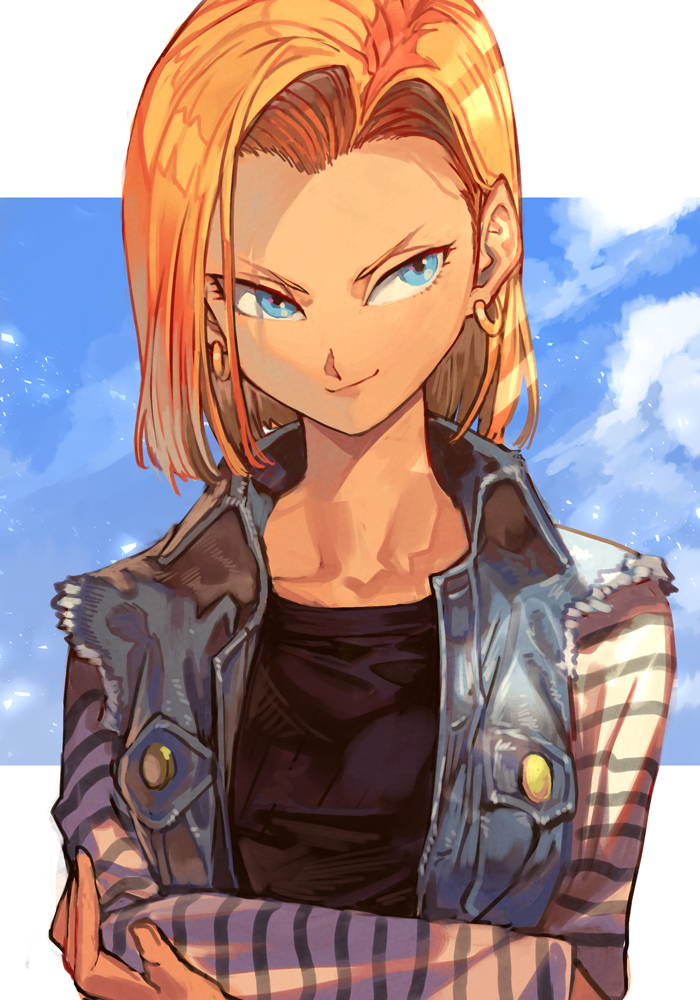 android 18 (dragon ball and 1 more) drawn by hungry_clicker