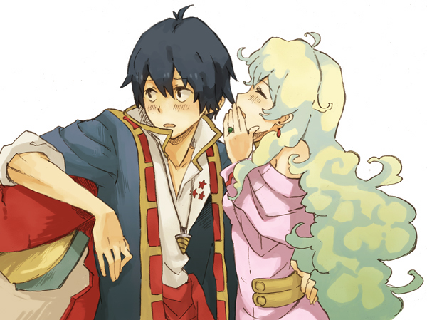 nia teppelin, simon, and lagann (tengen toppa gurren lagann) drawn by yoshi_92