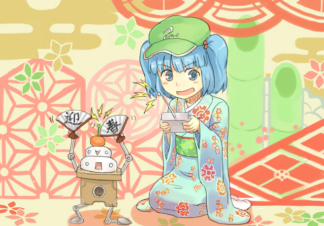 kawashiro nitori and kedama (touhou) drawn by monosenbei