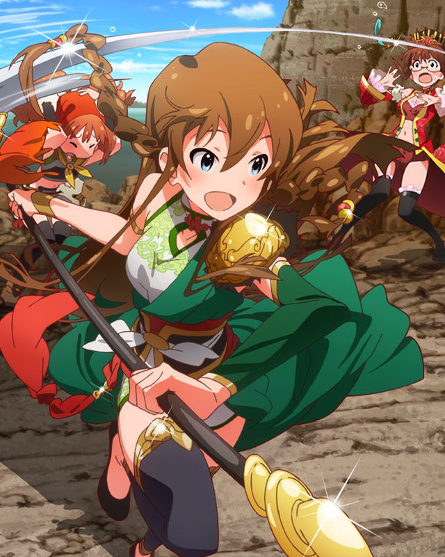 takatsuki yayoi, akizuki ritsuko, and kousaka umi (idolmaster and 2 more)