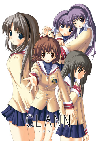 furukawa nagisa, fujibayashi kyou, ibuki fuuko, sakagami tomoyo, and fujibayashi ryou (clannad) drawn by nonimiya_noni