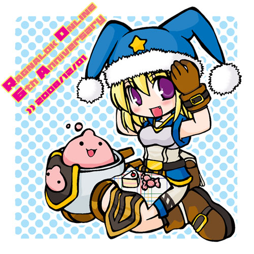 poring and super novice (ragnarok online) drawn by yazawa_kazuki