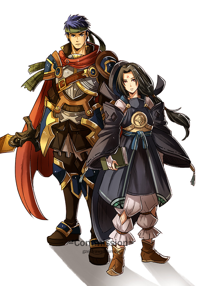 ike and soren (fire emblem and 2 more) drawn by gzei