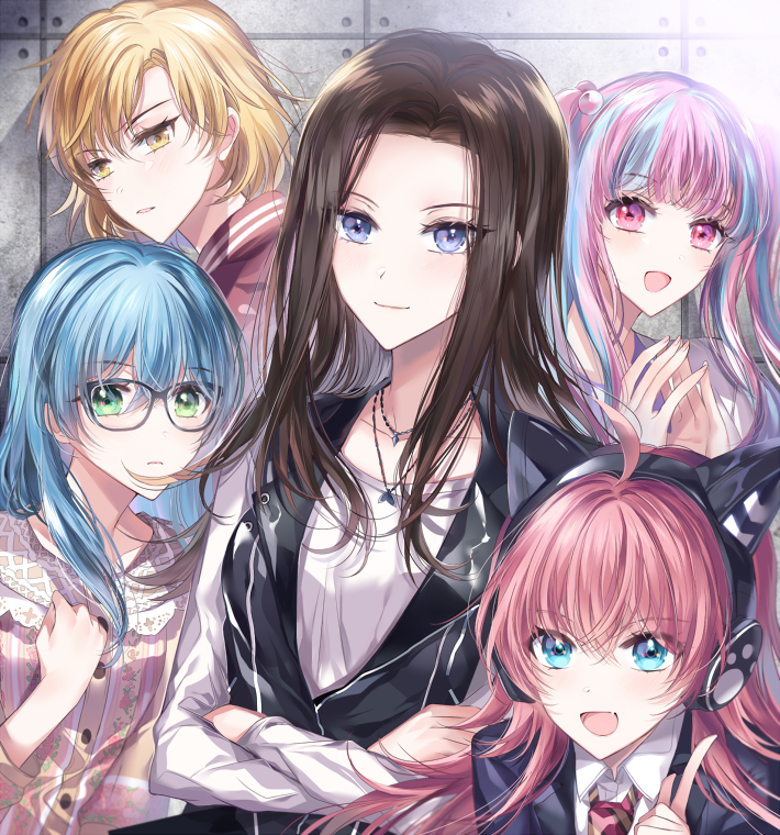 tamade chiyu, nyubara reona, wakana rei, asahi rokka, and sato masuki (bang dream!) drawn by nennen