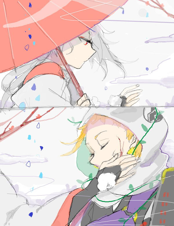 ima-no-tsurugi and iwatooshi (touken ranbu) drawn by sekimo
