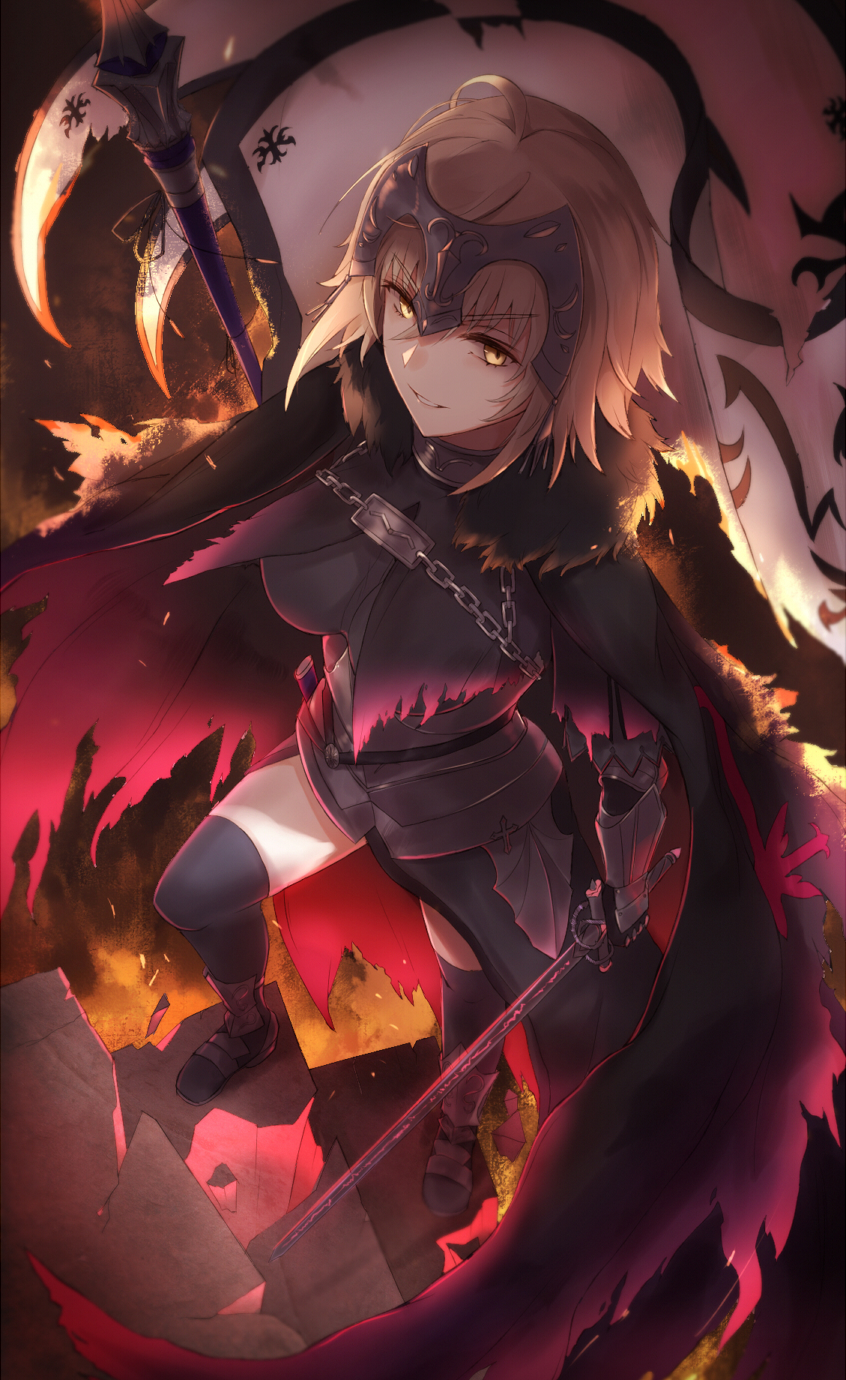 jeanne d'arc alter (fate and 1 more) drawn by kachi