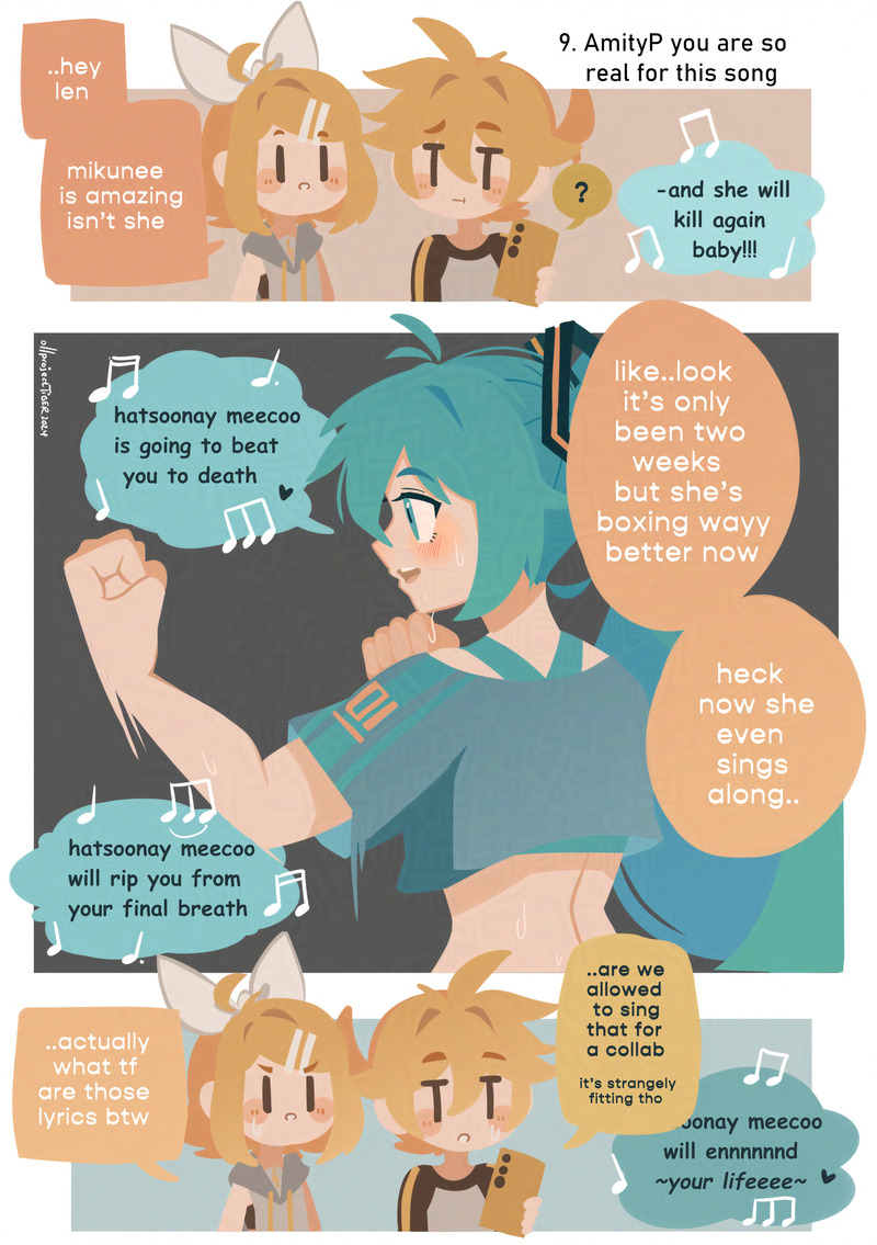 hatsune miku, kagamine rin, and kagamine len (vocaloid and 2 more) drawn by projecttiger