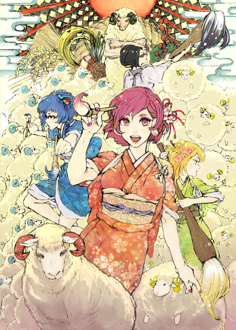 dorone, doromi, doroko, and doroe (drawing pixie) drawn by yuri_(kigenso)