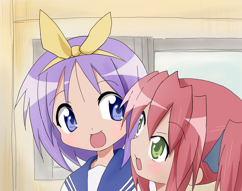 hiiragi tsukasa and kobayakawa yutaka (lucky star) drawn by agenasu