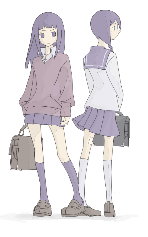 kobushi abiru and natori umi (sayonara zetsubou sensei and 1 more) drawn by tbf_(torigoya)