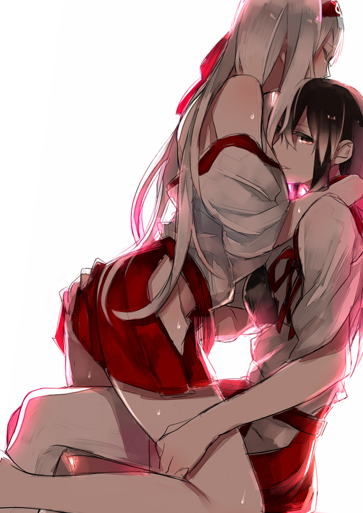 akagi and shoukaku (kantai collection) drawn by shuu-0208
