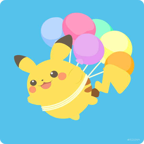 pikachu and flying pikachu (pokemon) drawn by rizu_(rizunm)