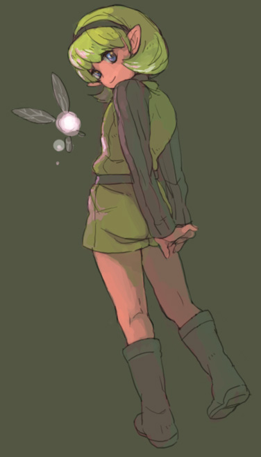 saria (the legend of zelda and 1 more) drawn by yo_mo
