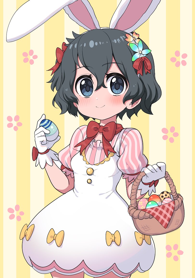 kaban and easter bunny (kemono friends) drawn by ransusan