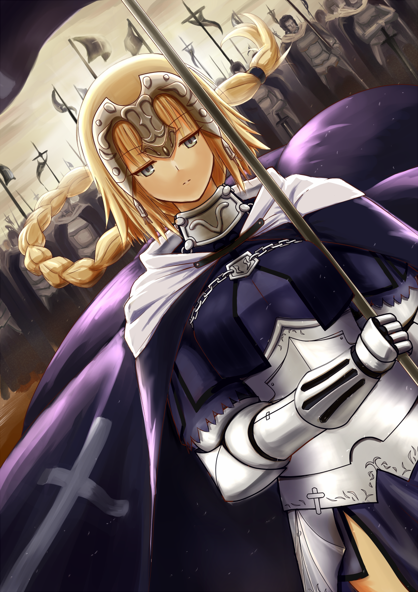 jeanne d'arc and gilles de rais (fate and 2 more) drawn by kotera_ryou