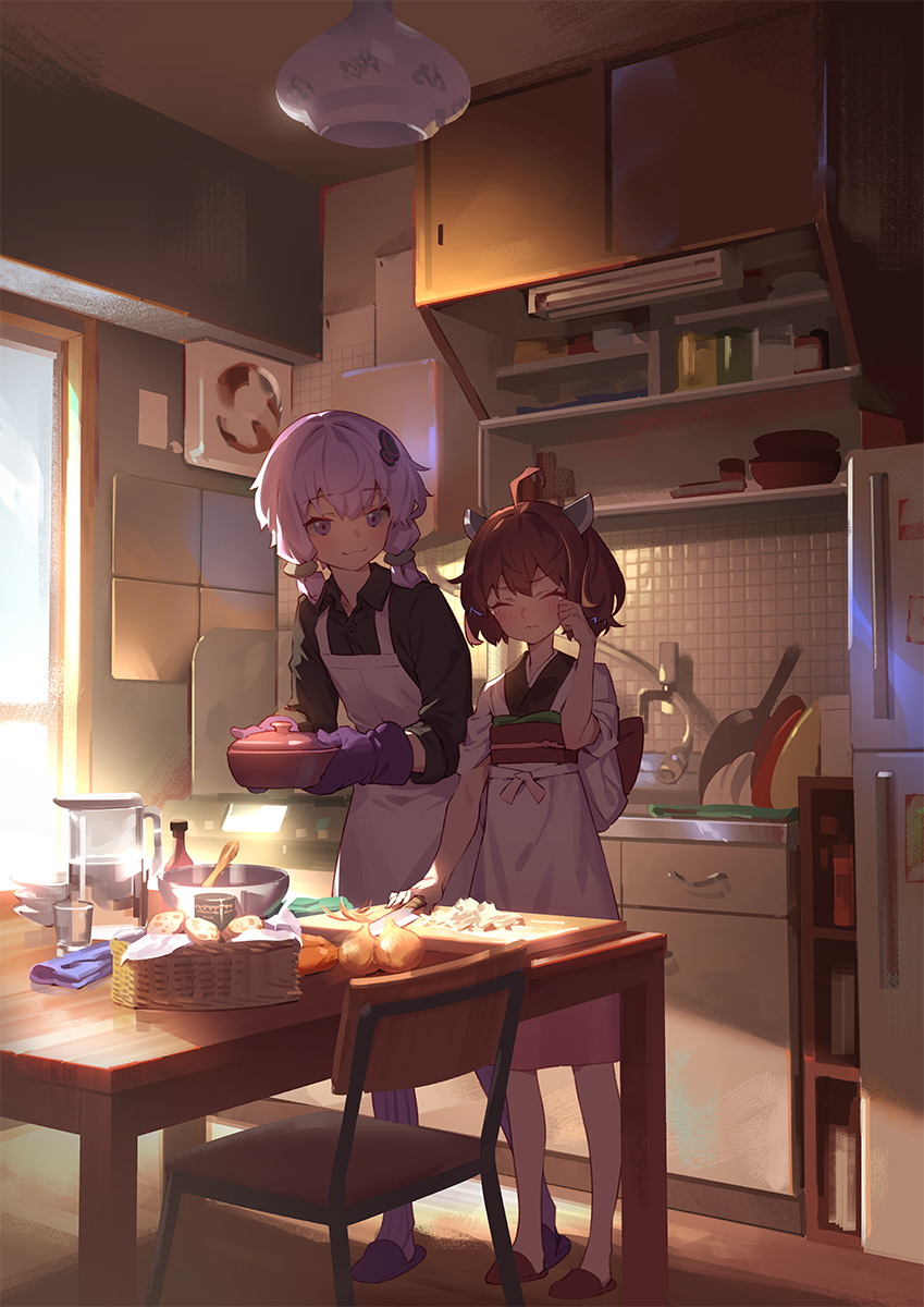 yuzuki yukari and touhoku kiritan (vocaloid and 1 more) drawn by yamamomo_(plank)
